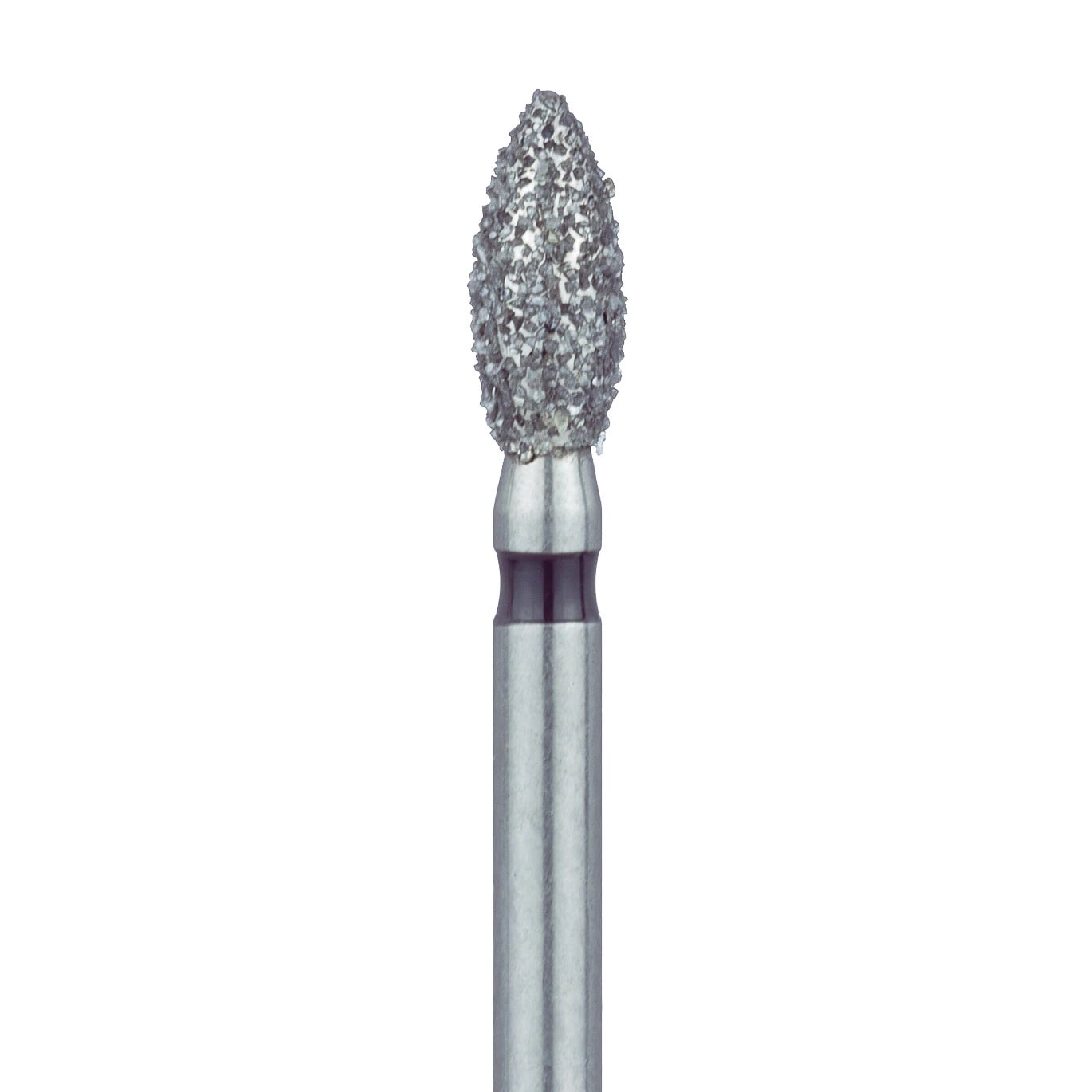 Meisinger 830H-023-FG Diamond Bur, FG, Super Coarse, Black, Pointed Football, 2.3 mm Head Diameter, 5.0 mm Head Length, 5/Pkg