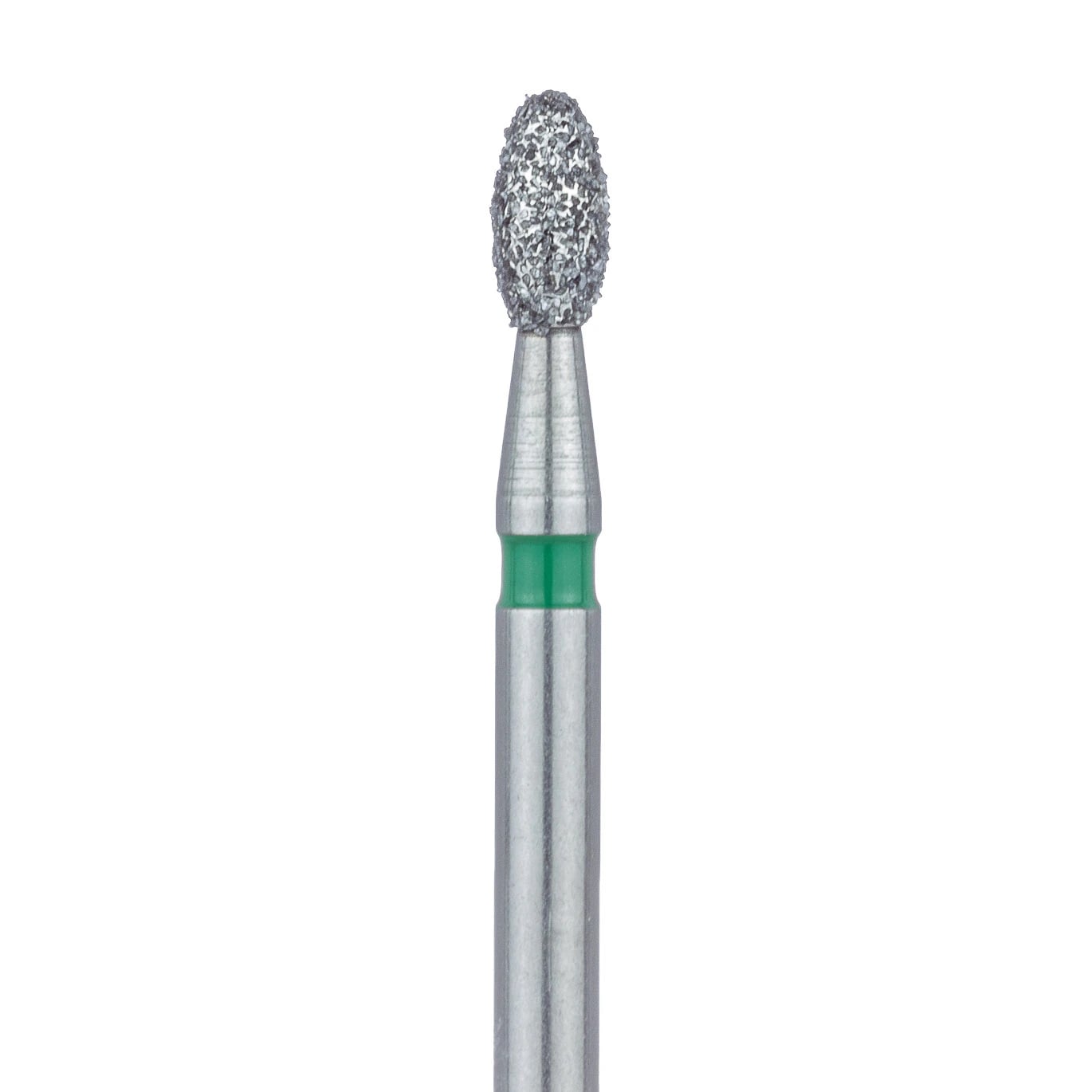 Meisinger Multi-Use Diamond Bur, FG, Football/Egg, #833G, 1.8 mm Head, Coarse, Green, 5/Pk, 833G-018-FG