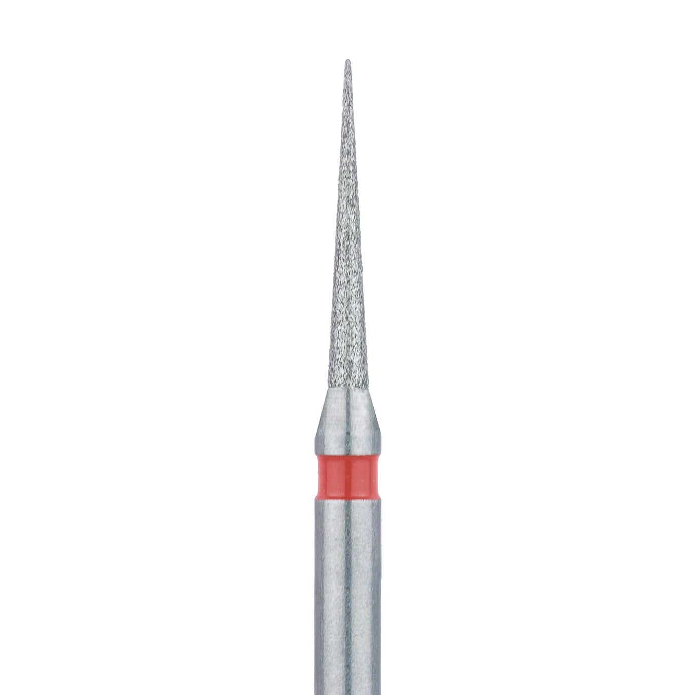 Meisinger Multi-Use Diamond Bur, FG, Needle, #858F, 1.0 mm Head, 8 mm Working Length, Fine, Red, 5/Pk, 858F-010-FG
