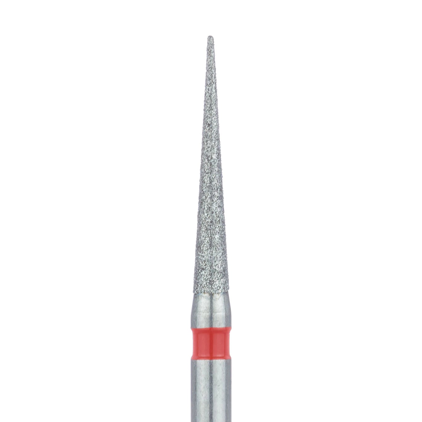 Meisinger 859F-014-FG Fine Diamond Bur, Needle Shape, 1.4 mm Head, 10 mm Working Length, Friction Grip, 5/Pack
