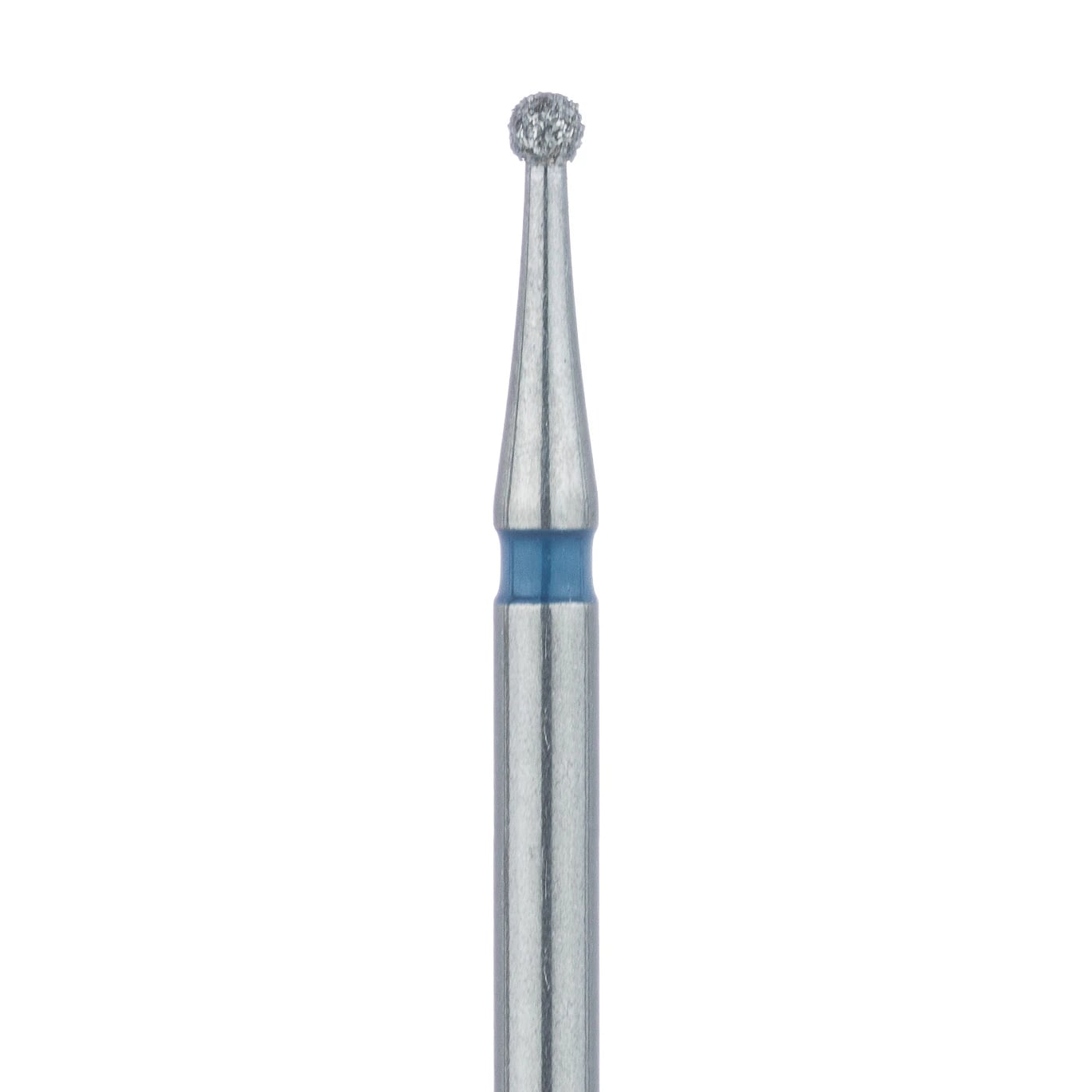 Meisinger 801-012-FG Diamond Bur, FG, Medium Grit, Blue Ring, Round Head, 1.2 mm, 5/Pkg