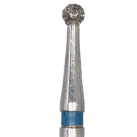 Meisinger 801-014-SS Multi-Use Diamond Bur, Round, 1.4 mm, Medium Grit, Friction Grip Short Shank, 5/Pk