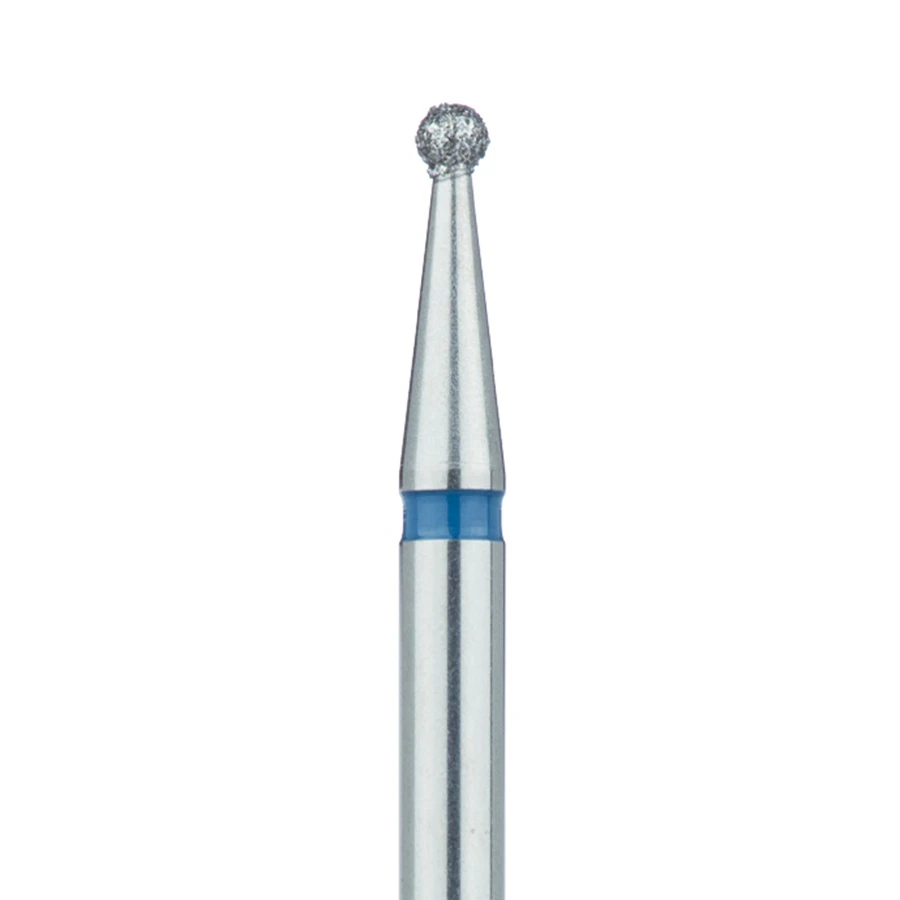 Meisinger 801-016-HP Diamond Bur, Round, Medium Grit, 1.6 mm, HP Shank, 5/Pack