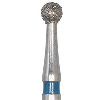 Meisinger 801-018 Medium Diamond Bur, Round, RA (Right Angle), 1.8mm, Blue Ring, 5/Pack