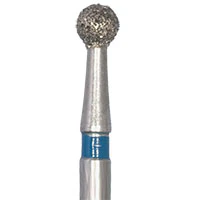 Meisinger 801-021 Medium Diamond Bur, Round, RA (Right Angle), 2.1 mm, Blue, 5/Pack