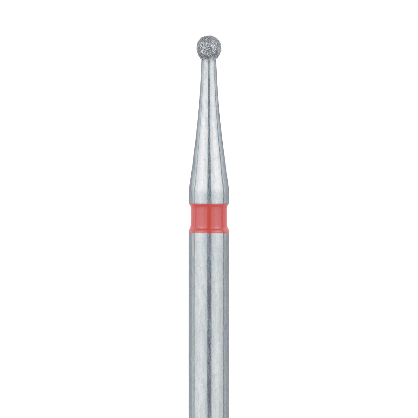 Meisinger 801F-010-FG Fine Grit Round Diamond Bur, Friction Grip, 1.0 mm Head Diameter, 5/Pkg