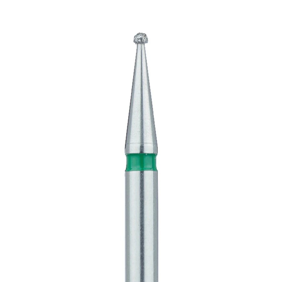 Meisinger 801G-010 Coarse Diamond Bur, Round, HP, 1.0 mm, 5/Pack