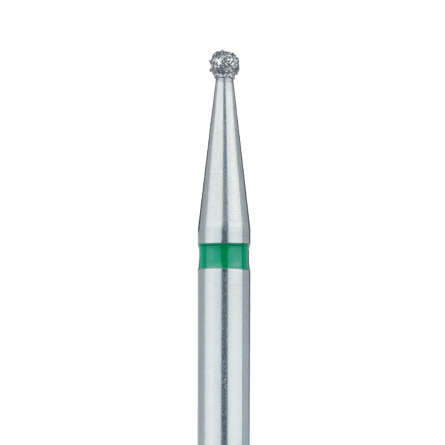 Meisinger 801G-014-HP Coarse Diamond Bur, Round, 1.4 mm, Handpiece (HP), 5/Pack