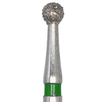Meisinger 801G-018-SU FG Surgical Diamond Bur, Round, Coarse (Green), 1.8 mm, 5/Pack