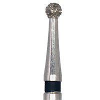 Meisinger 801H-014 FGXL Surgical Length Diamond Bur, Round, Super Coarse (Black), 1.4 mm, 5/Pk