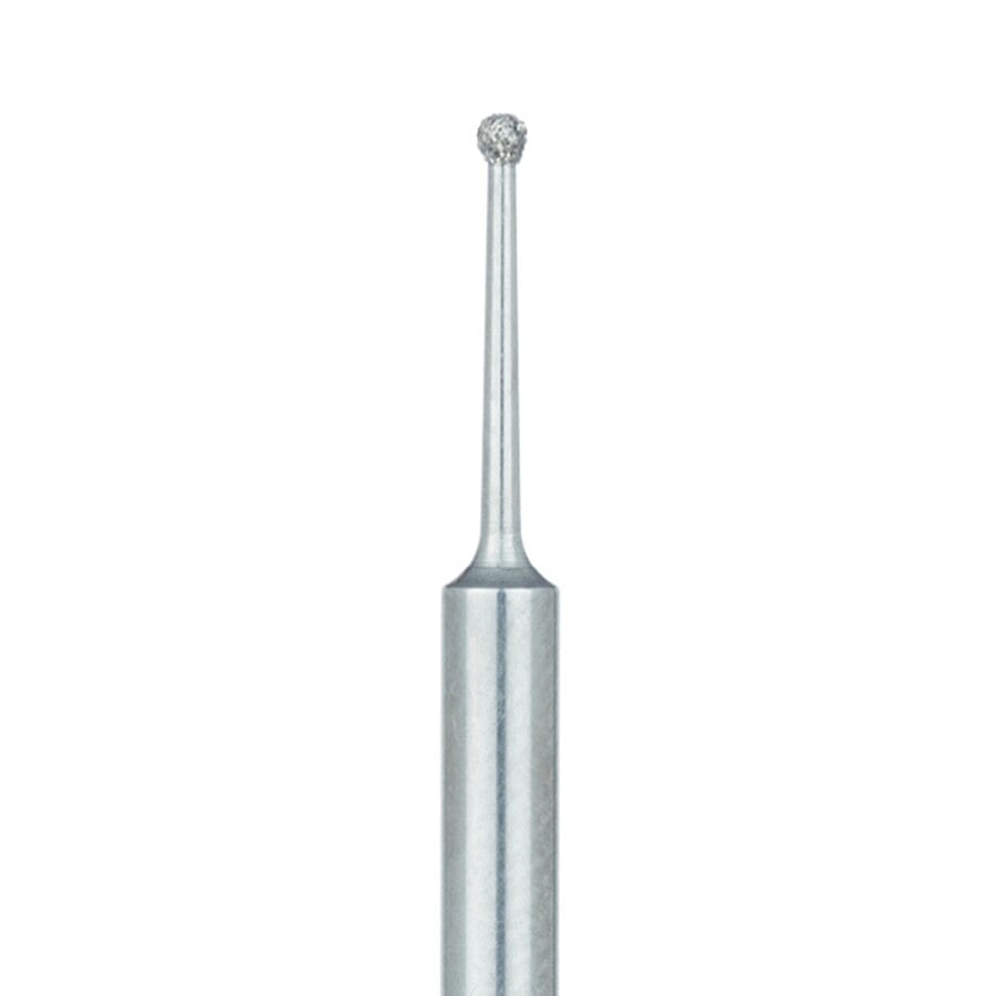 Meisinger 801L-010-HP Medium Diamond Bur, Round 1.0 mm, Long, HP Shank, 5/Pk