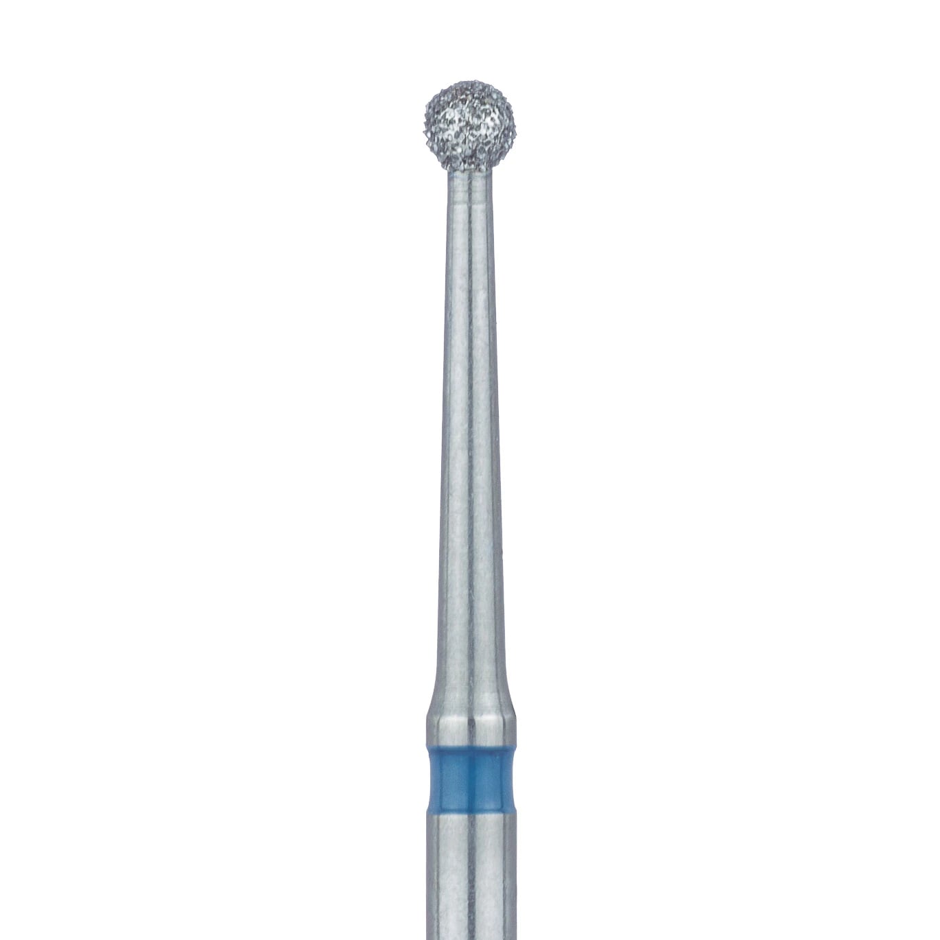 Meisinger 801L-016-FG Diamond Bur, Round, Medium Grit, 1.6 mm, Friction Grip, Long, 5/Pk