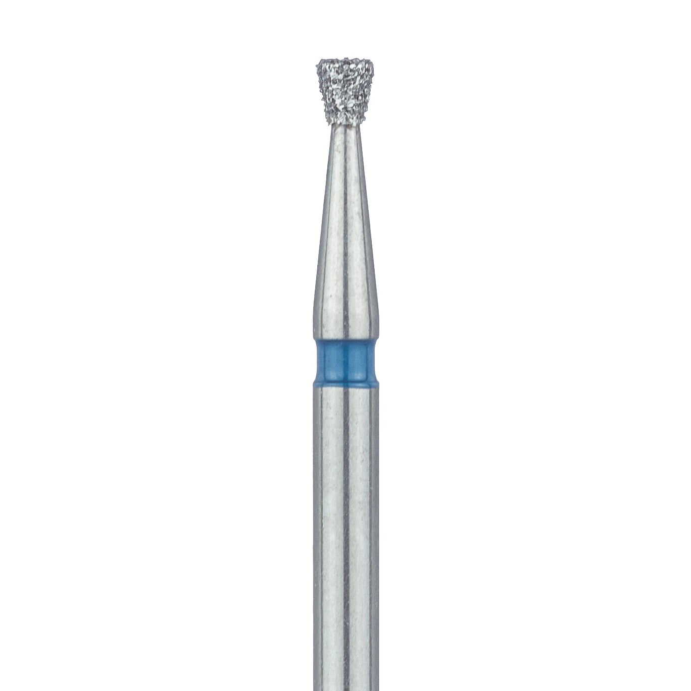 Meisinger 805-014-FG Diamond Bur, FG, Inverted Cone, Medium Grit, Blue Ring, 1.4 mm Head Diameter, 1.5 mm Head Length, 5/Pkg