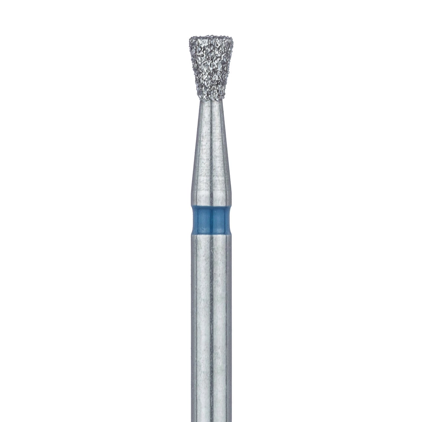 Meisinger 805-018-FG Diamond Bur, Inverted Cone, Medium Grit, Blue Ring, Friction Grip, 1.8 mm Head Diameter, 2.3 mm Head Length, 5/Pkg