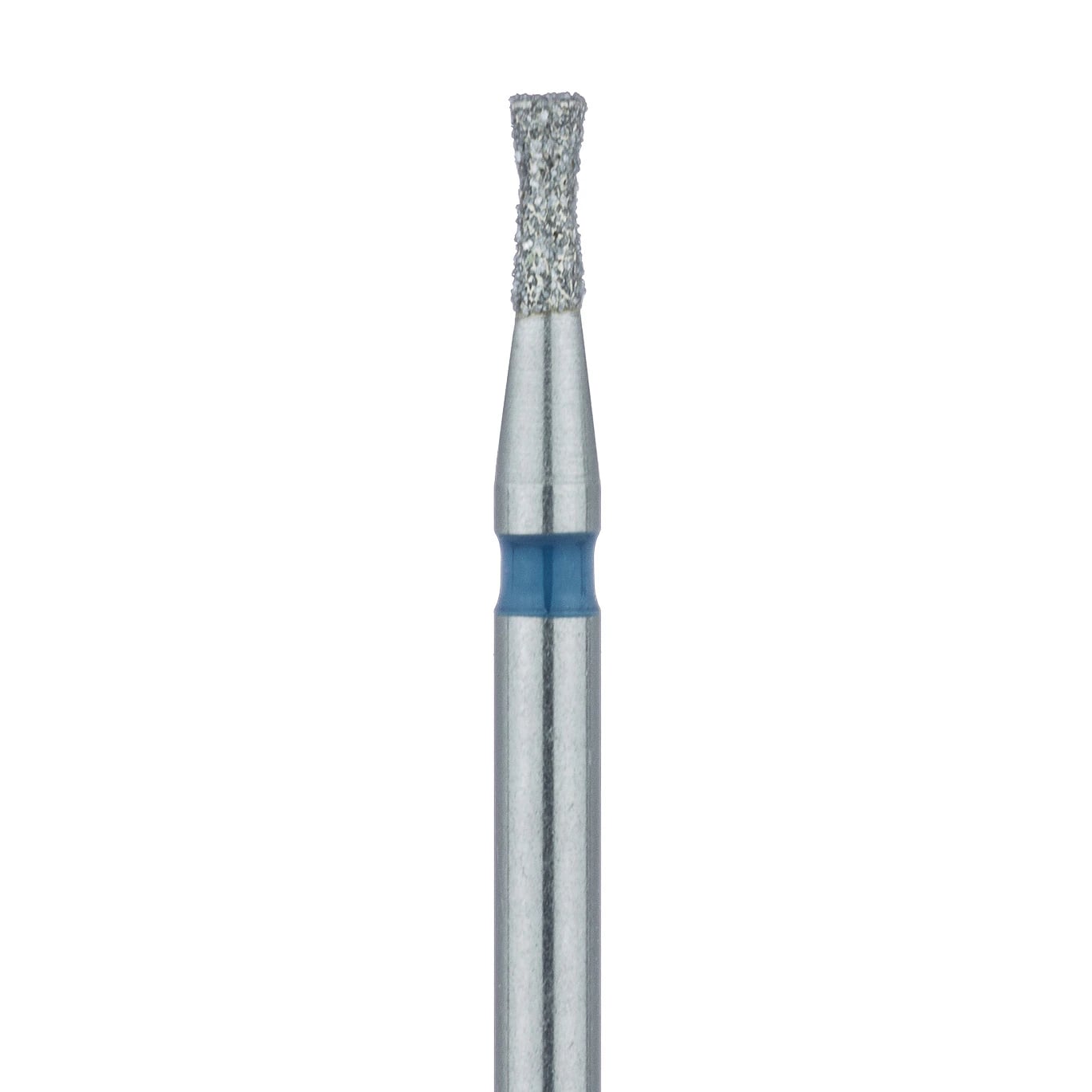 Meisinger 806-012-FG Diamond Bur, Hourglass/Double Inverted Cone, Medium Grit, Blue Ring, Friction Grip, 1.2 mm Head Diameter, 3.0 mm Head Length, 5/Pkg