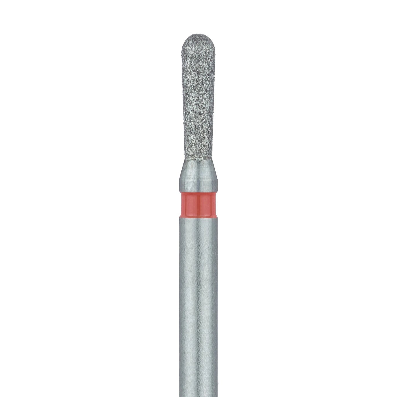 Meisinger 808RF-014-FG Fine Diamond Bur, Round End Pear, Friction Grip, 1.4 mm Head Diameter, 5.0 mm Head Length, 5/Pkg