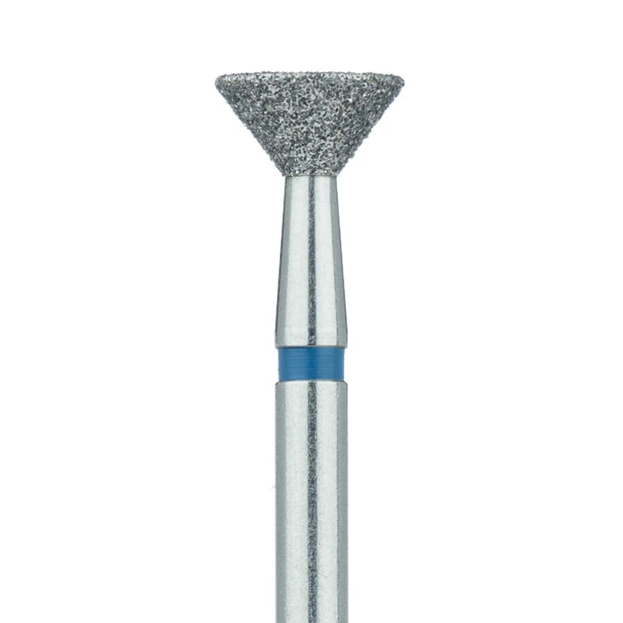 Meisinger 813-060-HP Multi-Use Diamond Bur, Medium Grit, Long Inverted Cone, 6.0mm Head, HP Shank, 2/Pack