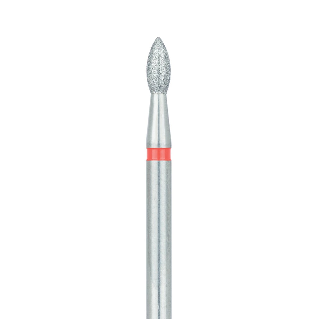 Meisinger Multi-Use Diamond Bur, HP, Pointed Football, #830F, 2.3 mm, Fine (Red), 5/Pk, 830F-023-HP