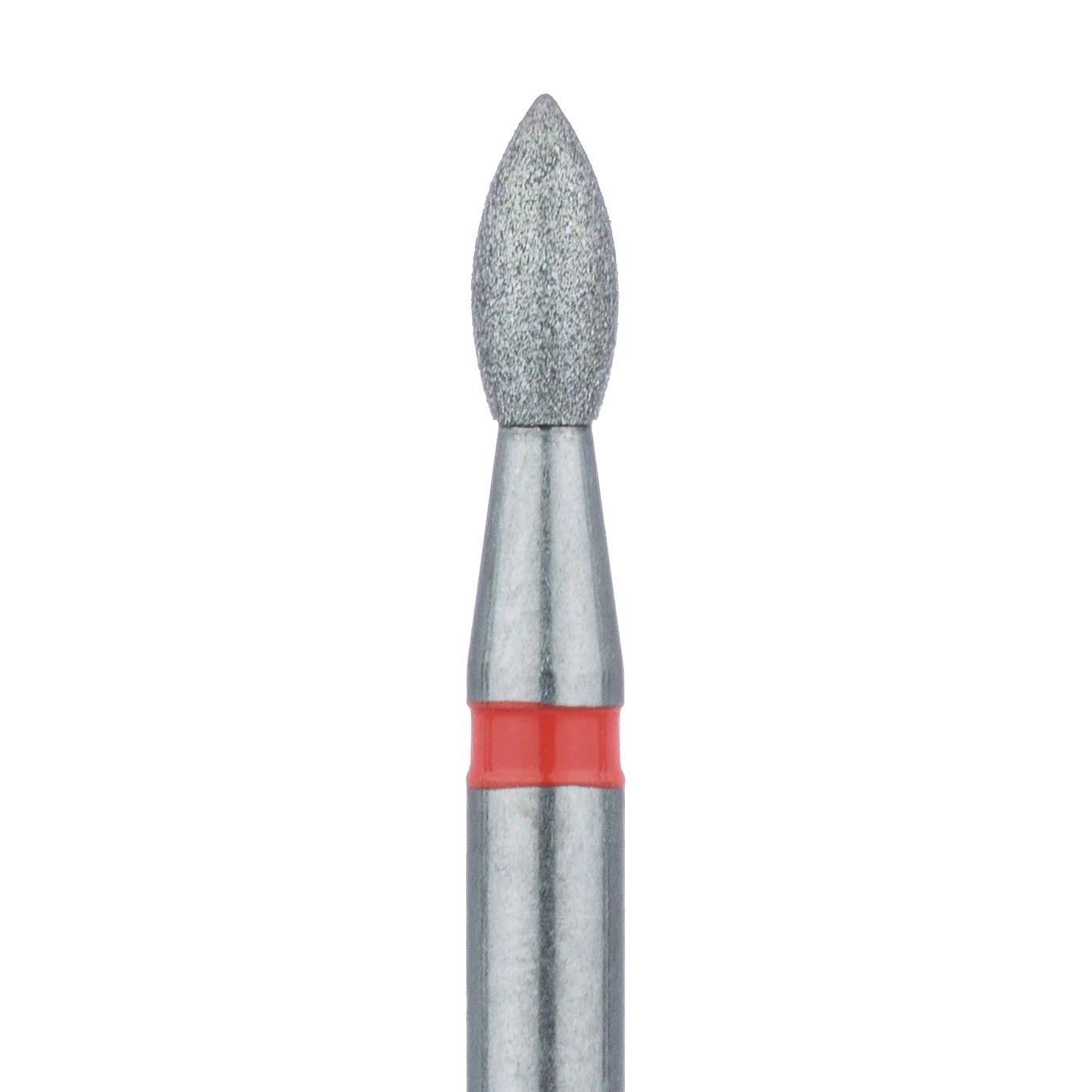 Meisinger Multi-Use Diamond Bur, RA, Pointed Football, #830F, 2.3 mm, Fine, Red, 5/Pk, 830F-023-RA