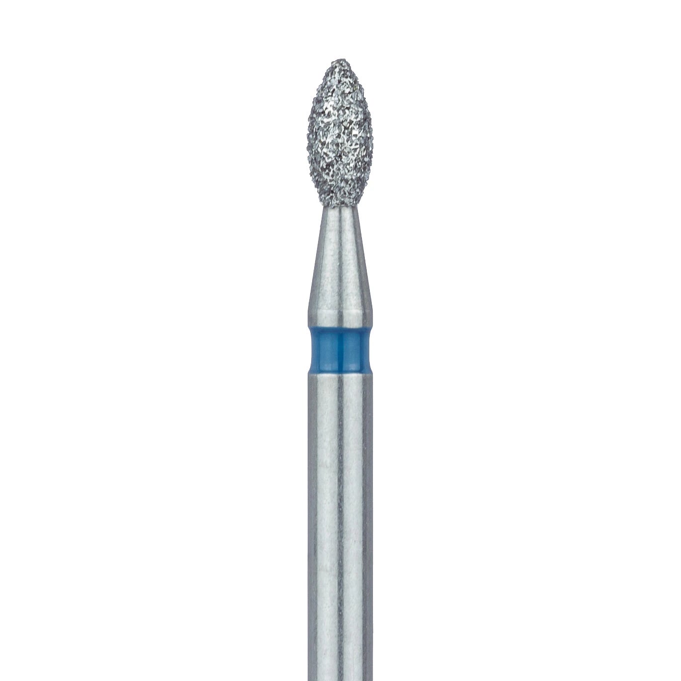 Meisinger Diamond Bur, FG, Medium Grit, Blue Ring, Pointed Football, 831-016, 1.6 mm Head Diameter, 5/Pkg