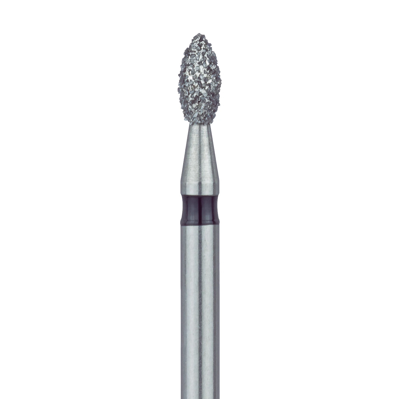Meisinger 831H-018-FG Super Coarse Diamond Bur, Pointed Football, Friction Grip, 1.8 mm Head Diameter, 3.5 mm Head Length, 5/Pkg