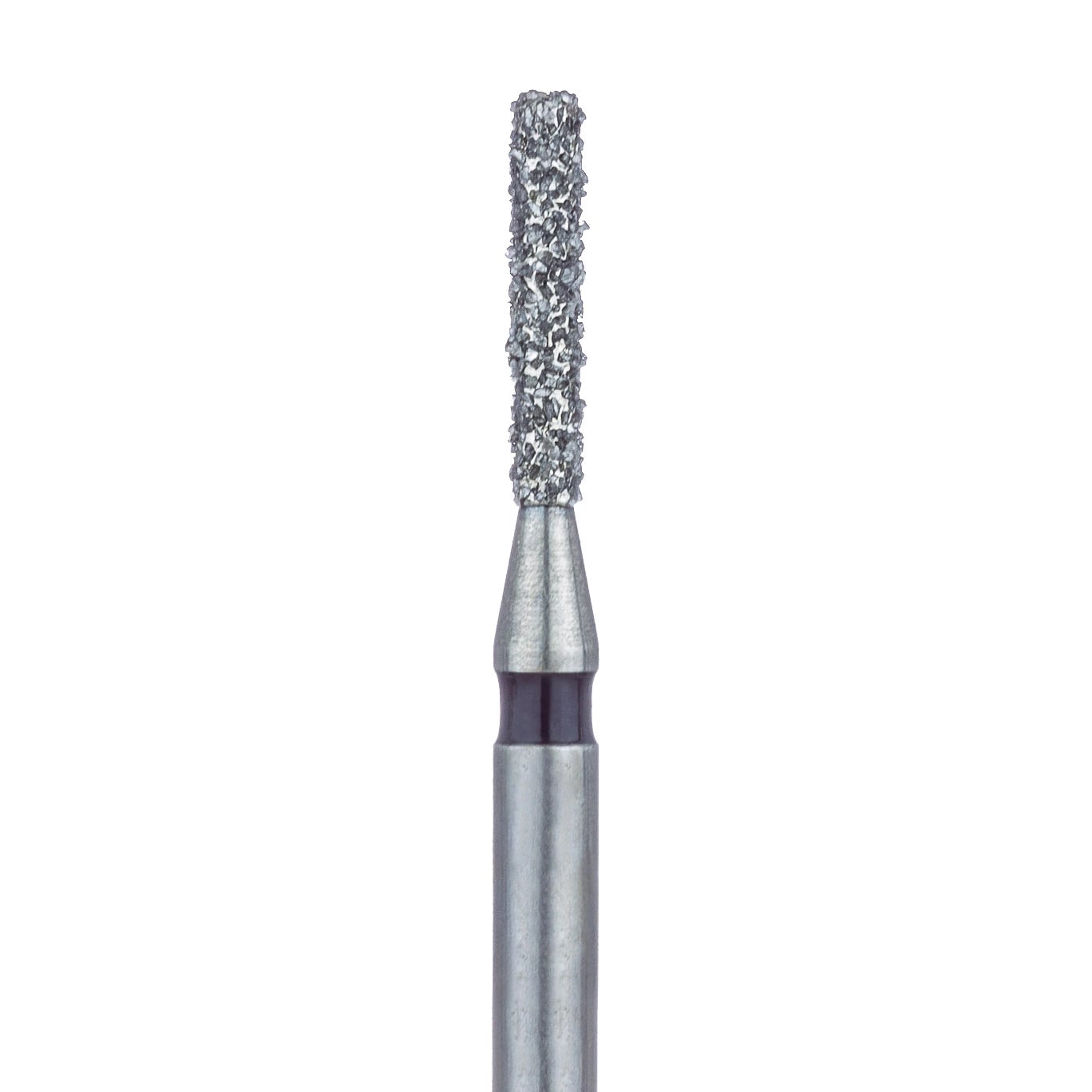Meisinger 837H-012-FG Super Coarse Diamond Bur, Cylinder, Flat End, Friction Grip, 1.2 mm Head Diameter, 6.0 mm Head Length, 5/Pkg