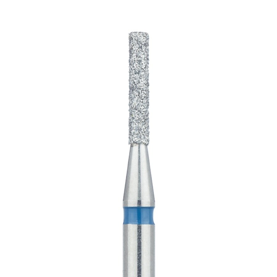 Meisinger 837L-014-HP Diamond Bur, Medium Grit, Long Cylinder, 1.4 mm Diameter, Handpiece (HP) Shank, 5/Pack