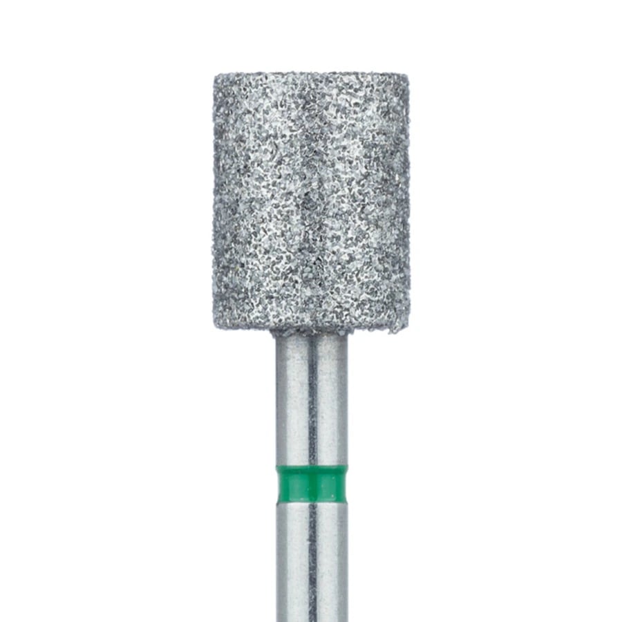 Meisinger 837LG-065-HP Diamond Bur, Long Cylinder, 6.5mm, Coarse Grit, High Speed, 2/Pk