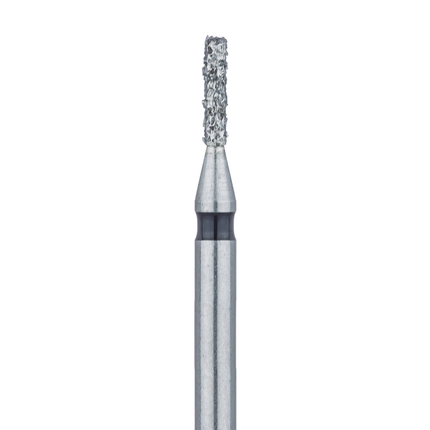 Meisinger 840H-010-FG Diamond Bur, Super Coarse, Black Ring, Cylinder Round End, Friction Grip, 1.0 mm Head Diameter, 4.0 mm Head Length, 5/Pkg