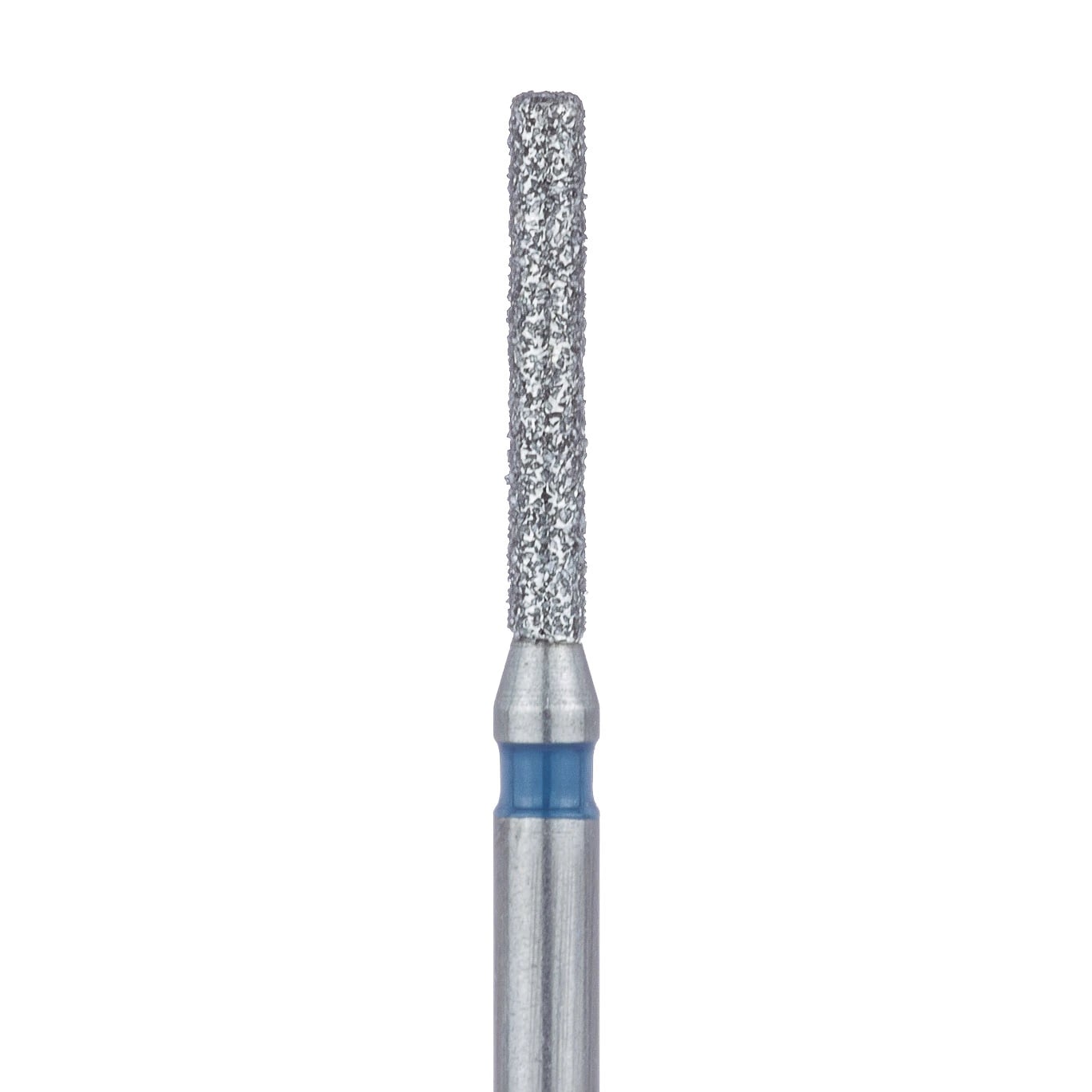 Meisinger 842-012-FG Diamond Bur, Round Edge Extra Long Cylinder, Medium Grit (Blue), 1.2 mm Diameter, 8 mm Working Length, Friction Grip, 5/Pack