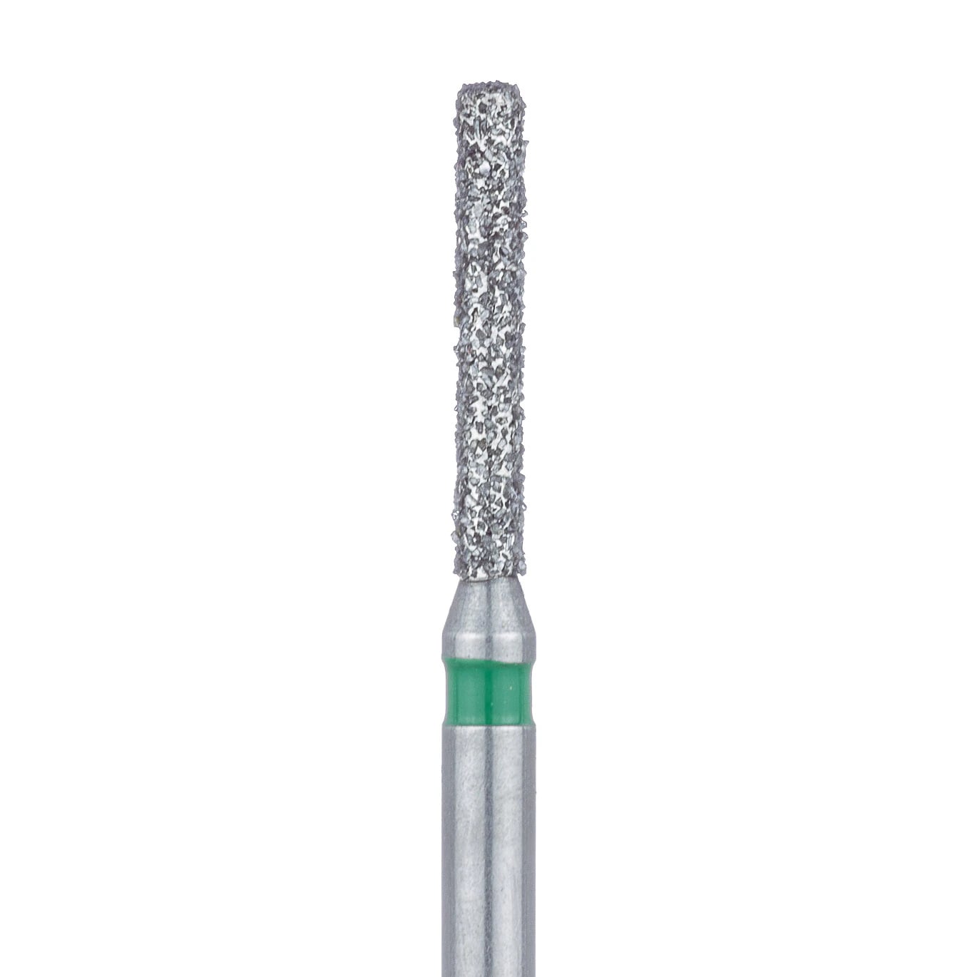 Meisinger Multi-Use Diamond Bur, FG, Round Edge Extra Long Cylinder, #842G, 1.2 mm, Coarse, Green, 5/Pk, 842G-012-FG