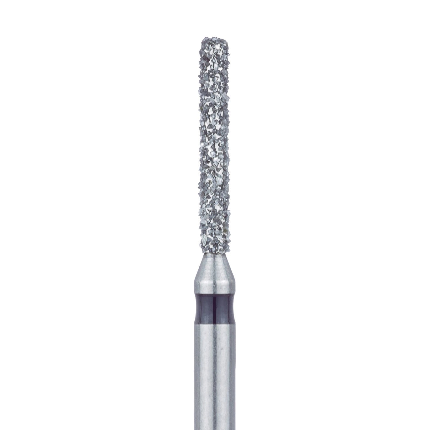 Meisinger 842H-012-FG Diamond Bur, FG, Super Coarse (Black), Cylinder with Round End, 1.2 mm Head Diameter, 8.0 mm Head Length, 5/Pkg