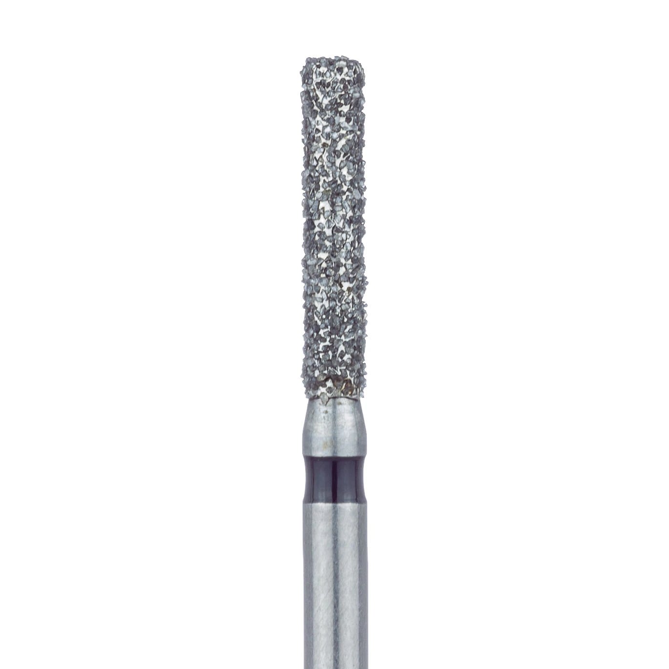 Meisinger 842H-016-FG Diamond Bur, Super Coarse, Black Ring, Cylinder with Round End, Friction Grip, 1.6 mm Head Diameter, 8.0 mm Head Length, 5/Pkg