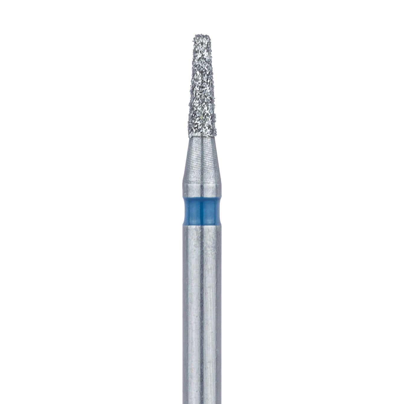 Meisinger 845-012-FG Diamond Bur, Medium Grit, Flat End Tapered, FG, 1.2 mm Head Diameter, 4.0 mm Head Length, 5/Pkg