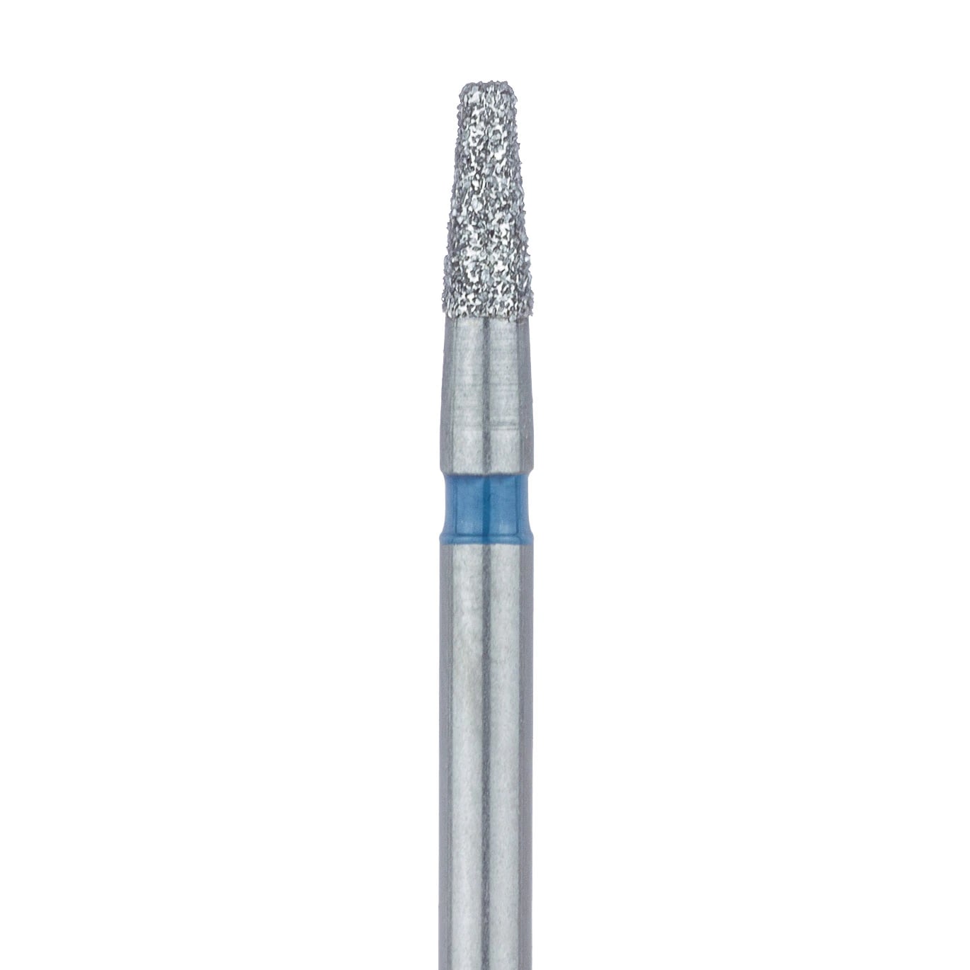Meisinger 845-016-FG Diamond Bur, Medium Grit, Flat End Taper, Friction Grip, 1.6 mm Head Diameter, 4.0 mm Head Length, 5/Pkg