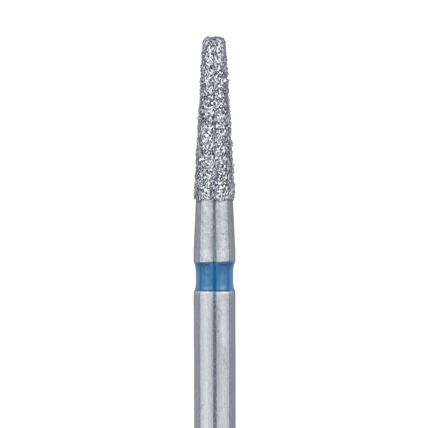 Meisinger 846-014-FG Multi-Use Diamond Bur, Flat End Tapered, Medium Grit (Blue Ring), 1.4 mm Head Diameter, 6.0 mm Working Length, Friction Grip, 5/Pack