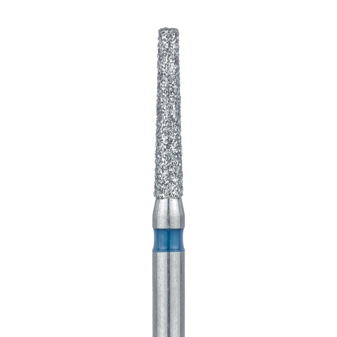 Meisinger 847-014-FG Multi-Use Diamond Bur, Flat End Taper, Medium Grit (Blue), 1.4 mm Head Diameter, Friction Grip, 5/Pk