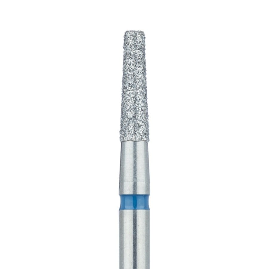 Meisinger Diamond Bur #847-023-HP, Medium Grit, Flat End Taper (Cone), 2.3 mm Diameter, 8 mm Working Length, HP Shank, 5/Pack