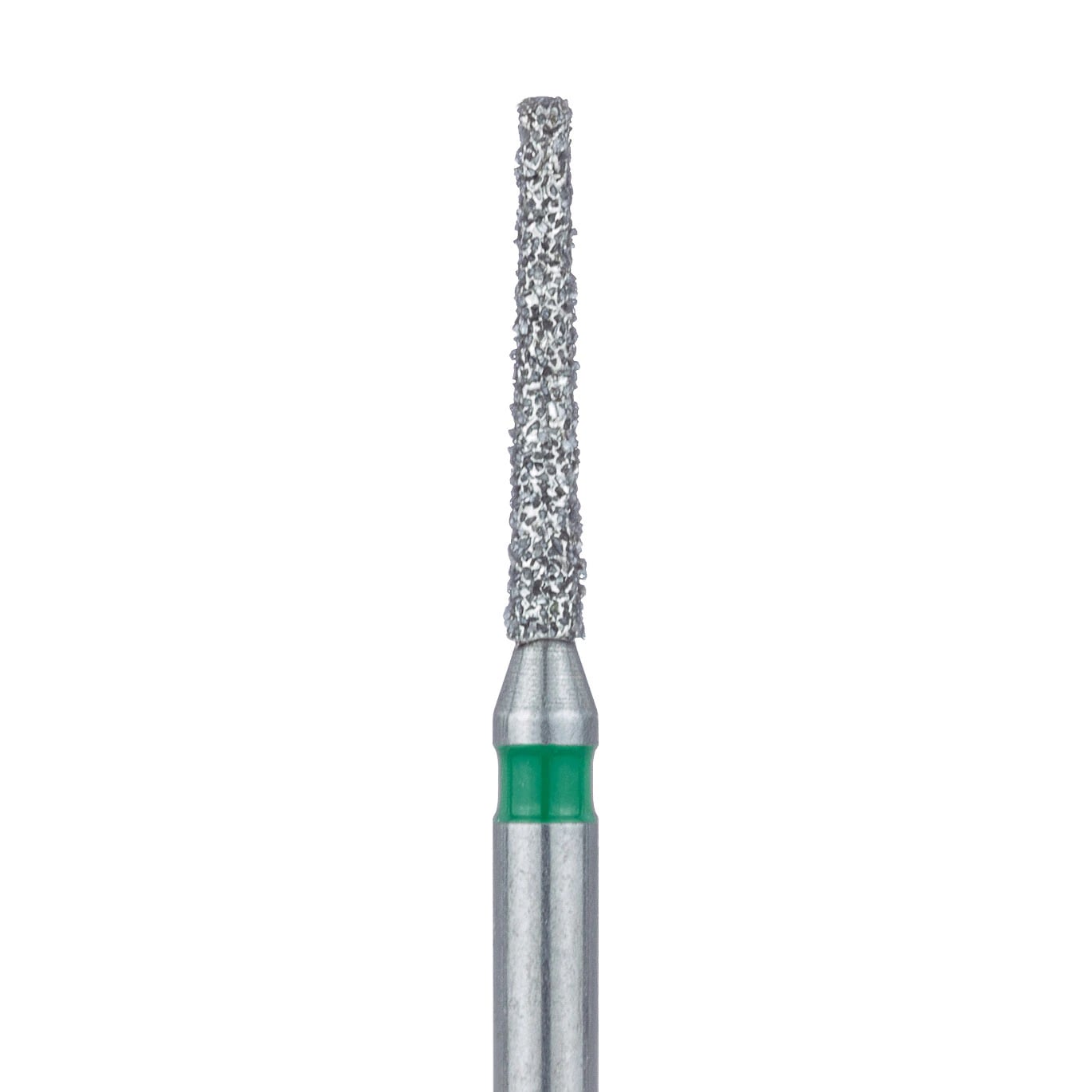 Meisinger Multi-Use Diamond Bur, FG, Long Tapered Flat End, #847G, 1.2 mm Head, Coarse, Green, 5/Pk, 847G-012-FG