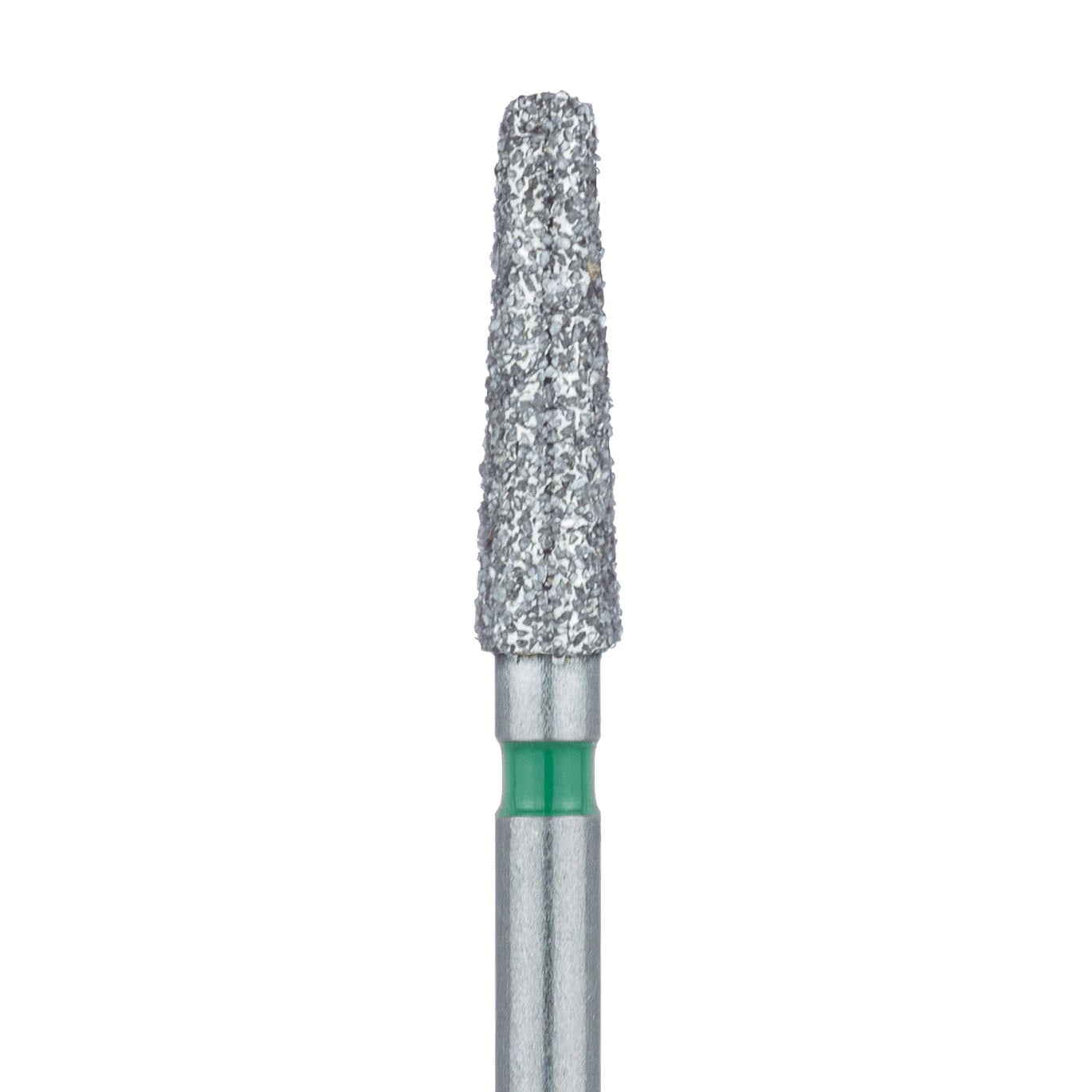 Meisinger 847RG-023-FG Diamond Bur, Coarse (Green), Round Edge Tapered, Friction Grip, 2.3 mm Head Diameter, 8.0 mm Head Length, 5/Pkg