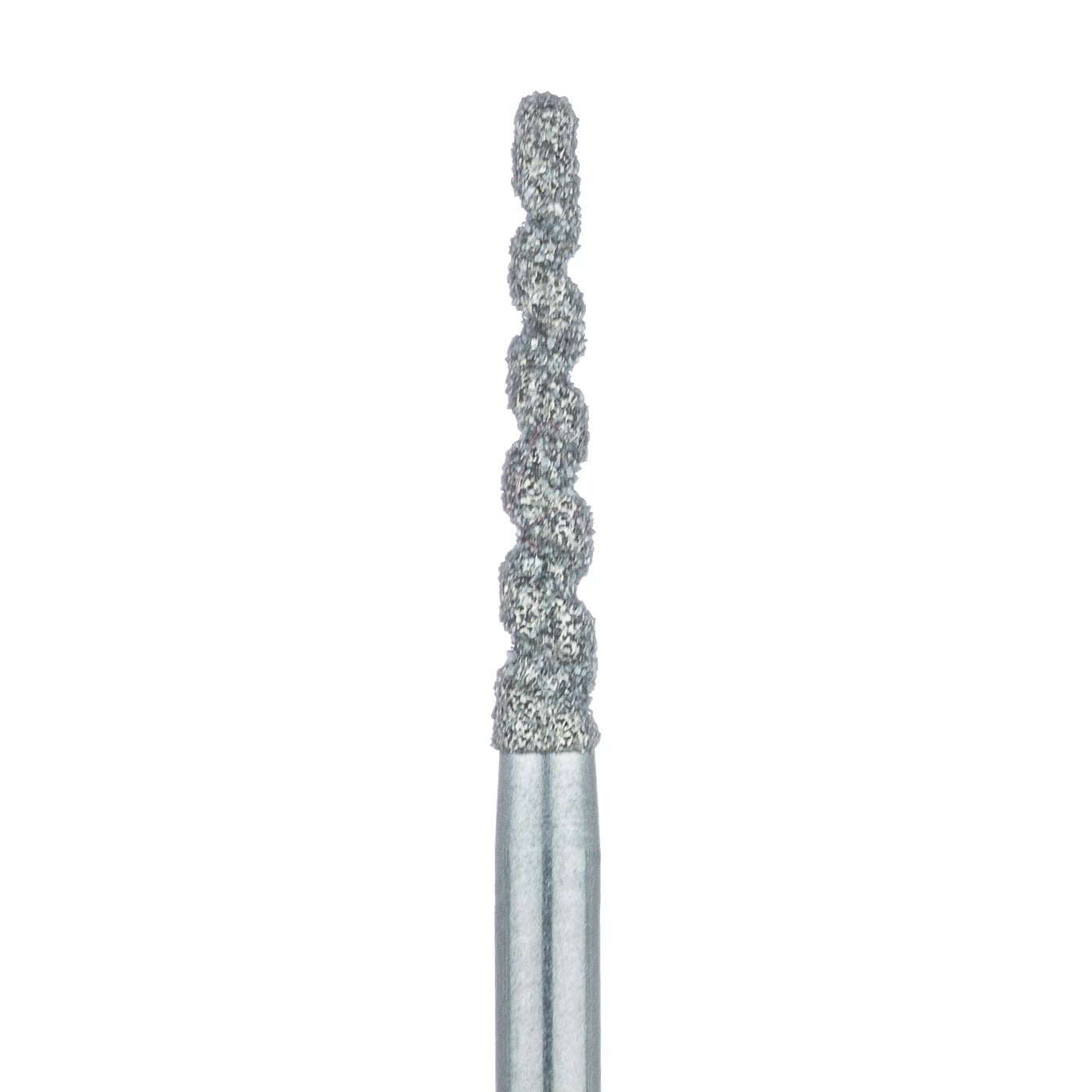 Meisinger 848D-016-FG Diamond Bur, Medium Grit, Round Edge Tapered, Extra Long, Friction Grip, 1.6 mm Diameter, 5/Pack