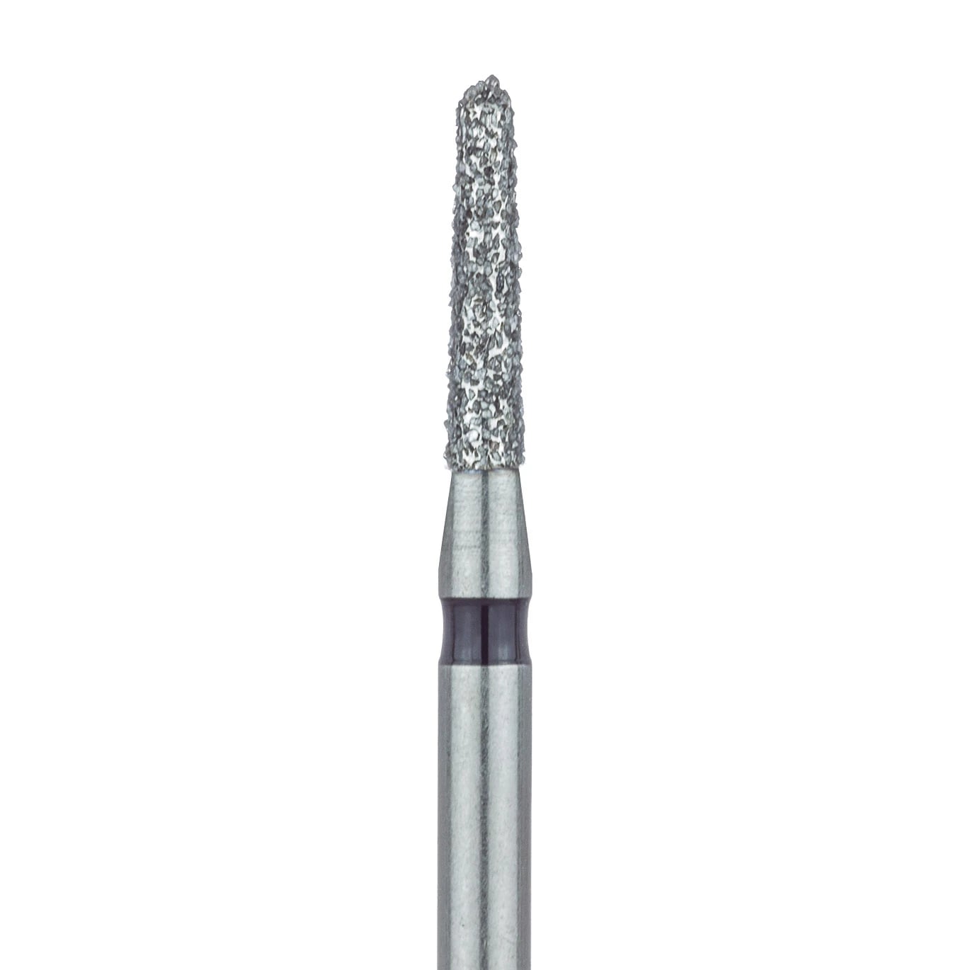 Meisinger 849H-014-FG Diamond Bur, Super Coarse (Black), Round End Tapered (Cone), Friction Grip, 1.4 mm Head Diameter, 6.0 mm Head Length, 5/Pkg