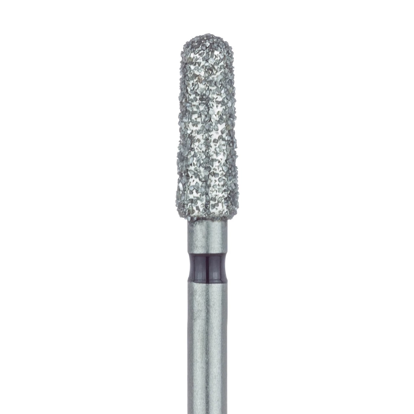 Meisinger 849H-025 FG Diamond Bur, Round End Taper (Chamfer), Super Coarse, 2.5 mm Head, 7 mm Working Length, Black, 5/Pk