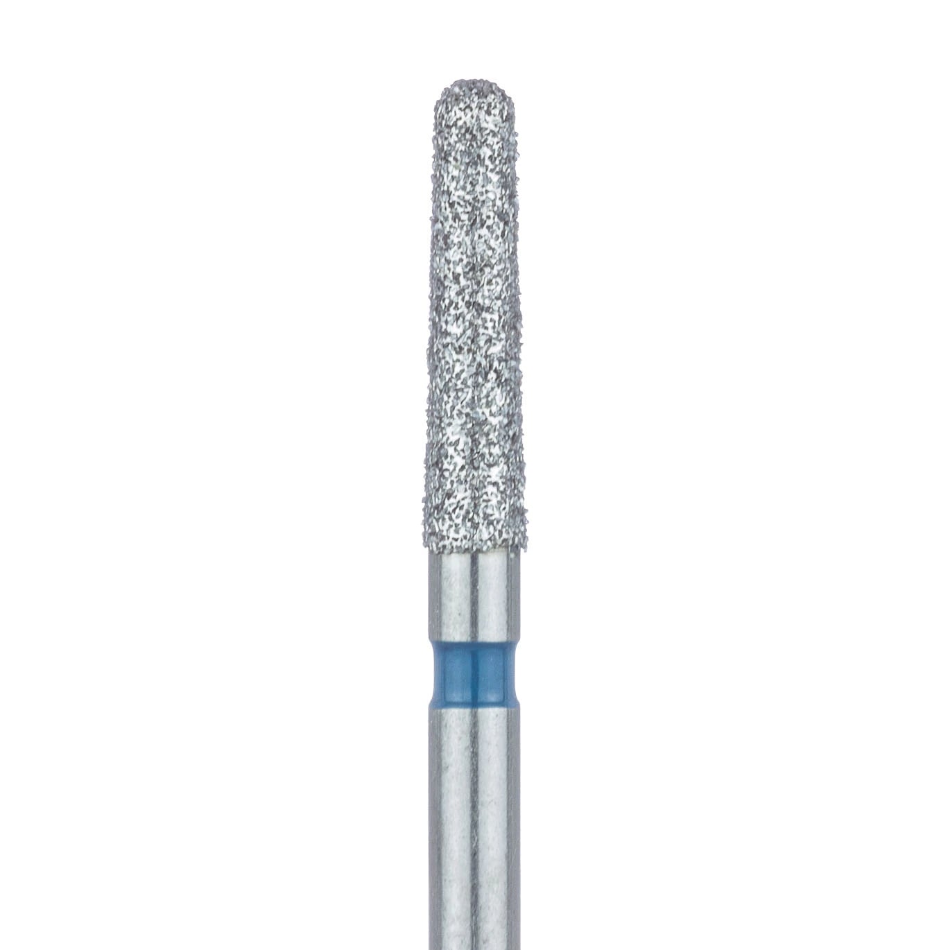 Meisinger 850-018-FG Multi-Use Diamond Bur, Round End Tapered, Medium Grit, Blue Ring, 1.8mm Head, 5/Pk