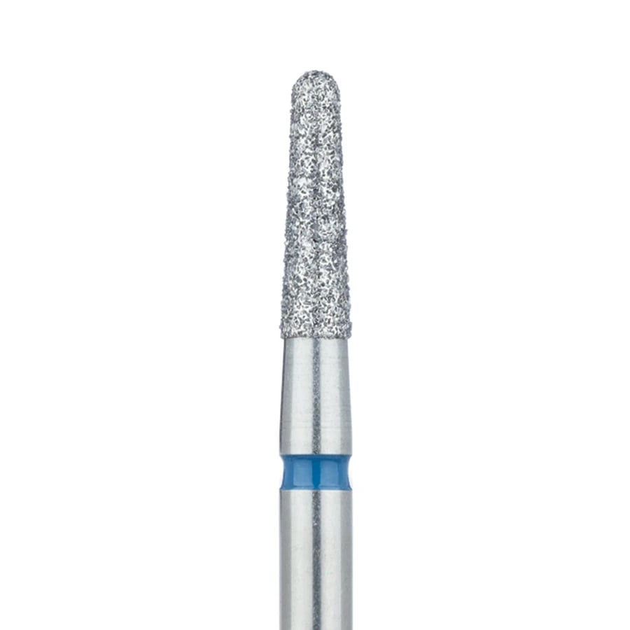 Meisinger 850-023-HP Diamond Bur, Round End Tapered, Medium Grit, 2.3 mm Diameter, HP Shank, 5/Pk