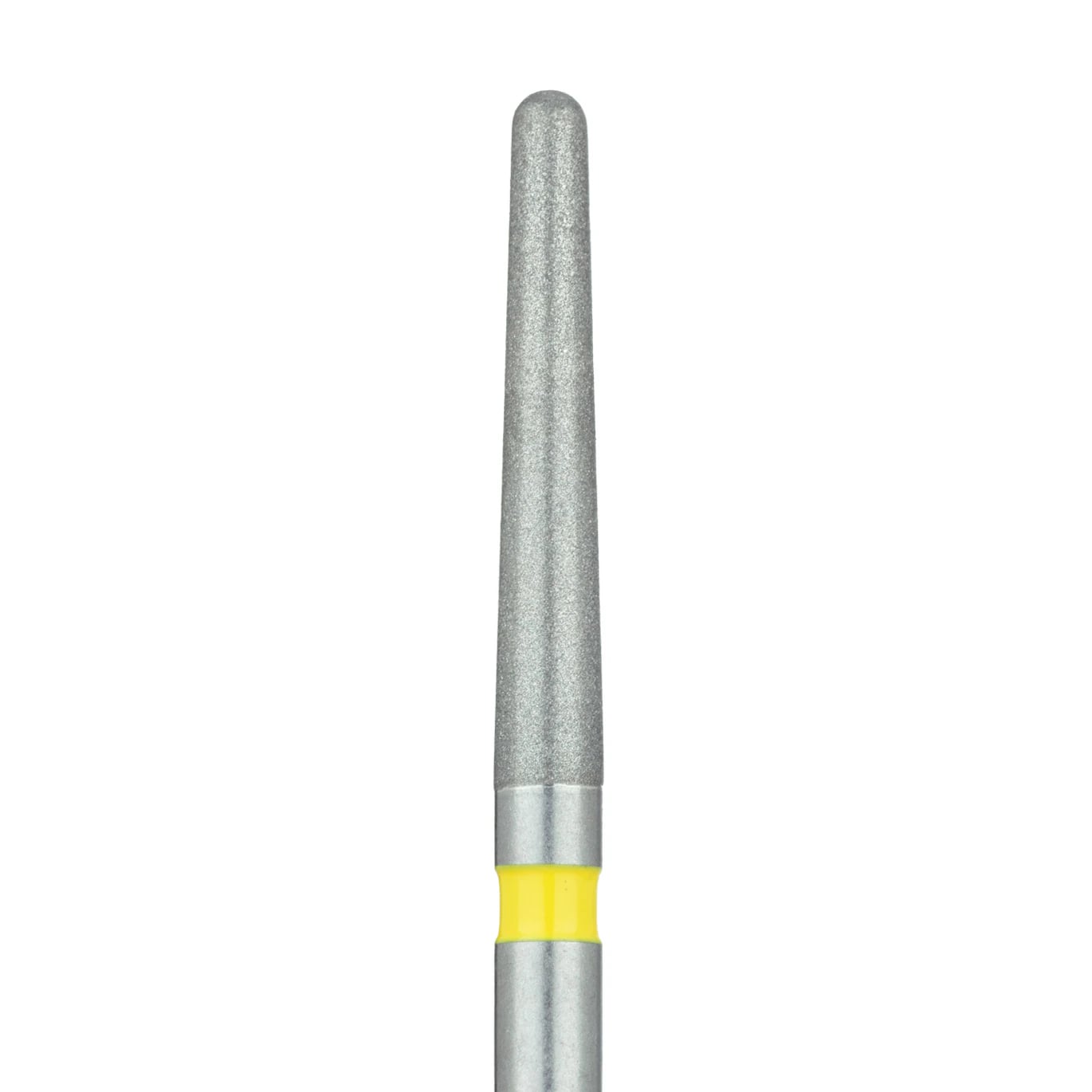 Meisinger 852C-016-FG Extra Fine Diamond Bur, Round End Tapered, Friction Grip, 1.6mm Diameter, 10mm Working Length, 5/Pack