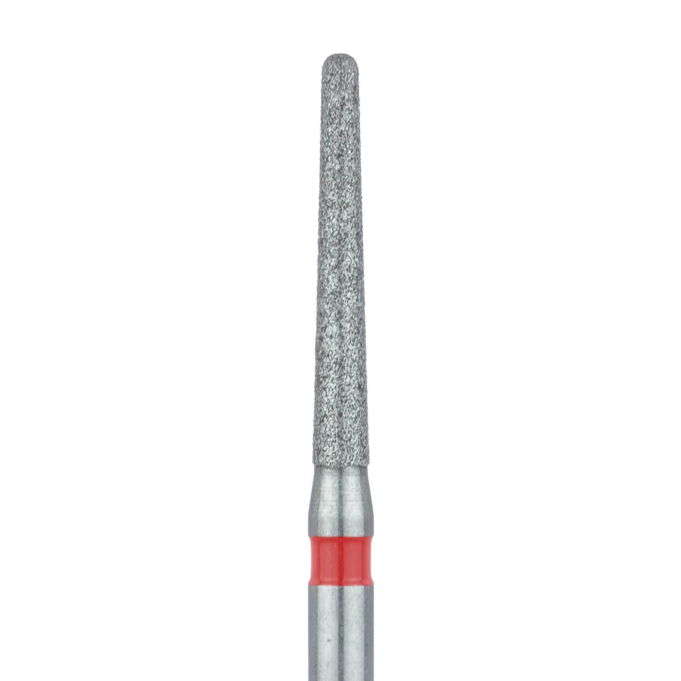 Meisinger 852F-014-FG Fine Diamond Bur, Round End Tapered (Chamfer), FG, 1.4 mm Head Diameter, 10 mm Working Length, 5/Pack