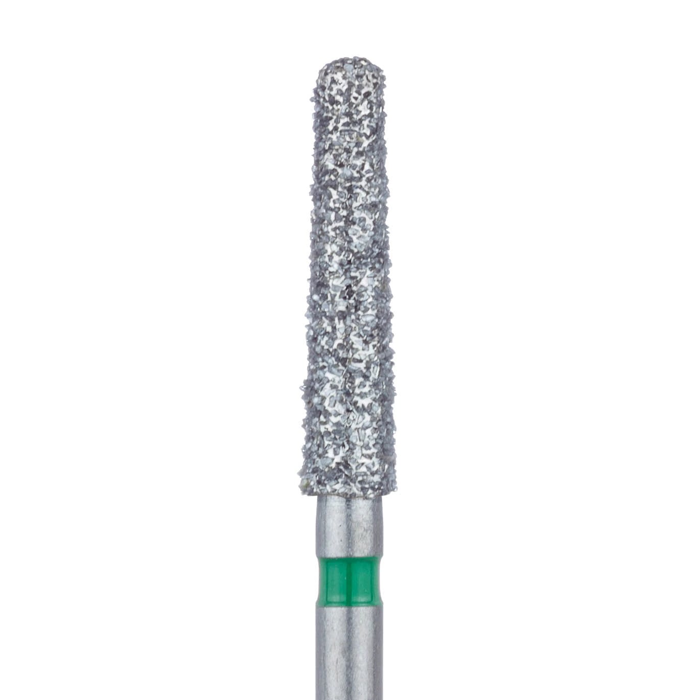 Meisinger Multi-Use Diamond Bur, FG, Long Round End Taper Chamfer, #852G, 2.3 mm Head, 10 mm Working Length, Coarse, Green, 5/Pk, 852G-023-FG