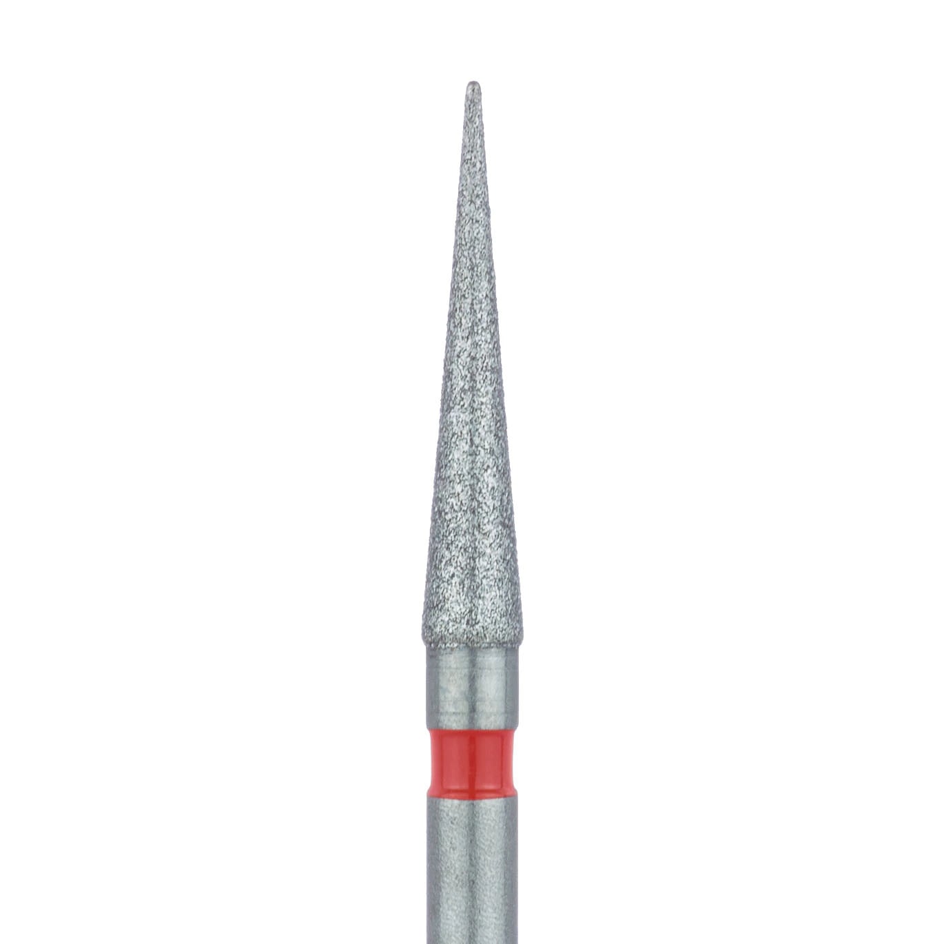 Meisinger Multi-Use Diamond Bur, FG, Long Needle, #859F, 1.8 mm Head, 10 mm Working Length, Fine, Red, 5/Pk, 859F-018-FG