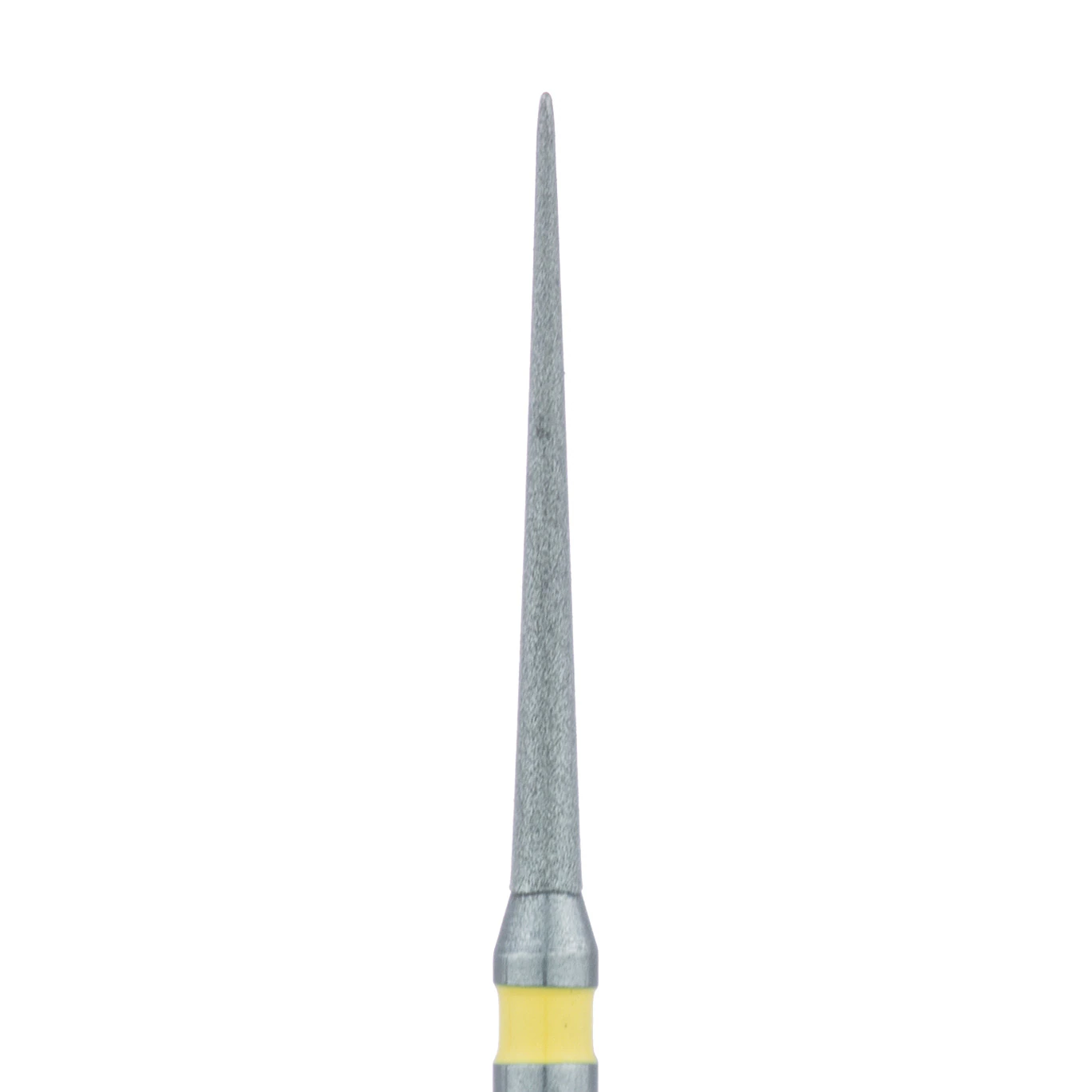 Meisinger 859LC-010 FG Diamond Bur, Extra Fine (Yellow), Long Shank, Needle Shape, 1.0 mm, 5/Pack